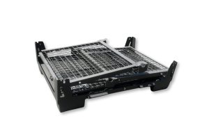 Metalowa składana skrzyniopaleta typu Gitterbox 1240x835x970 mm