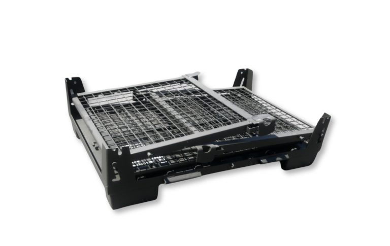 Metalowa składana skrzyniopaleta typu Gitterbox 1240x835x970 mm