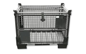 Metalowa składana skrzyniopaleta typu Gitterbox 1240x835x970 mm