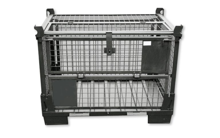 Metalowa składana skrzyniopaleta typu Gitterbox 1240x835x970 mm